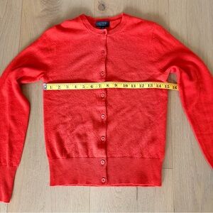 J. Crew Women's Vibrant Orange Cashmere Cardigan - XS